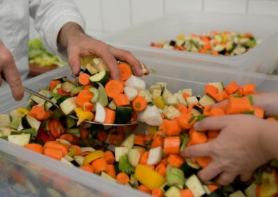 Transformation de légumes bruts